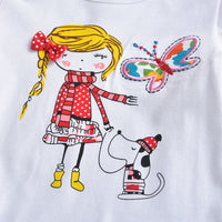 Girl 3d Bow Butterfly Cotton Dress