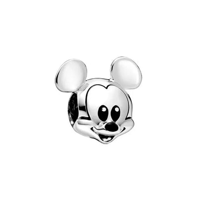 925 Silver Mickey Minnie Mouse Disney Charms Bead Pendant Fit