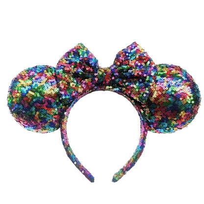 Mickey Mouse Ear Headband Wedding dress Bow Wave point Minnie Headband