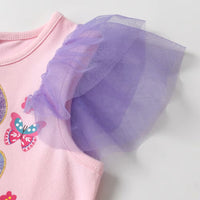 Colorful Butterfly Tulle Cotton Dress