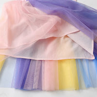 Colorful Butterfly Tulle Cotton Dress