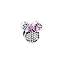 925 Silver Mickey Minnie Mouse Disney Charms Bead Pendant Fit