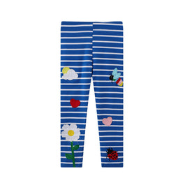 Blue Flower Bird Cotton Pants