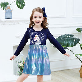 Shinny Cotton Mouse Blowing Butterfly Dress
