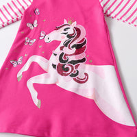 Unicorn Cotton Long Sleeve Sequin Tunic/Dress