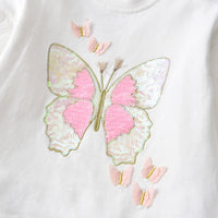 Sequined Butterfly Cotton Sweatshirt