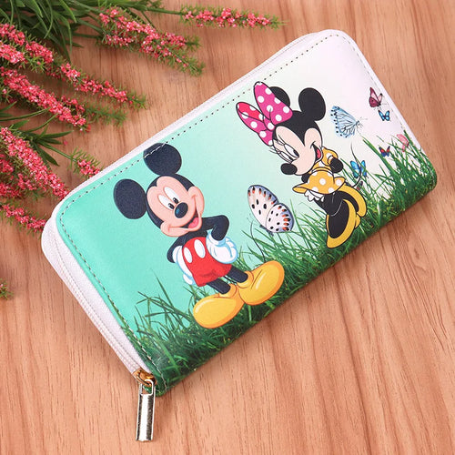 Disney Fashion Women's Wallet Mickey Mouse Frozen Pu Long Print