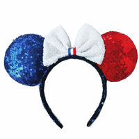 Mickey Mouse Ear Headband Wedding dress Bow Wave point Minnie Headband