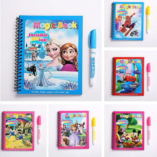 Disney Kids Puzzle Graffiti Painting Book Cartoon Anime Frozen