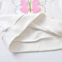 Sequined Butterfly Cotton Sweatshirt