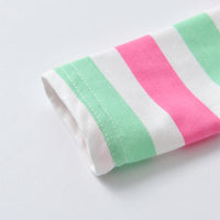 Hooded Unicorn Striped Straight Sequin Cotton Dress