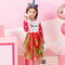 Christmas Snowflake Cotton Mesh Long Sleeve Dress