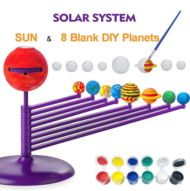 Solar System Projector Kids Toy STEM Technology Gadget DIY Painting