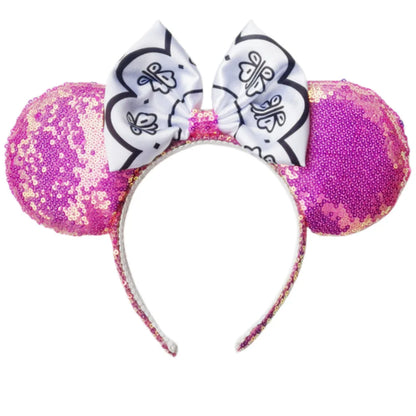 Mickey Mouse Ear Headband Wedding dress Bow Wave point Minnie Headband