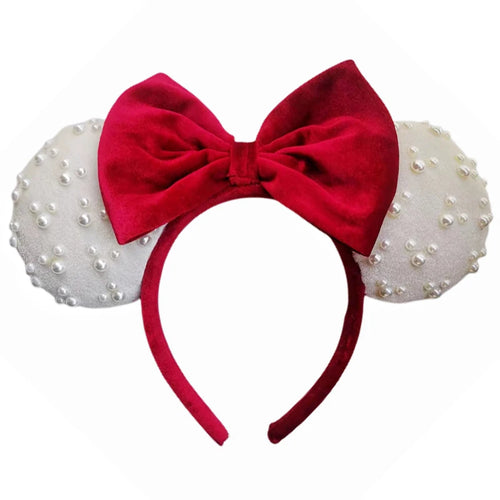 Mickey Mouse Ear Headband Wedding dress Bow Wave point Minnie Headband