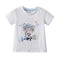 Christmas Glitter Fox White Cotton Short Sleeve Shirt