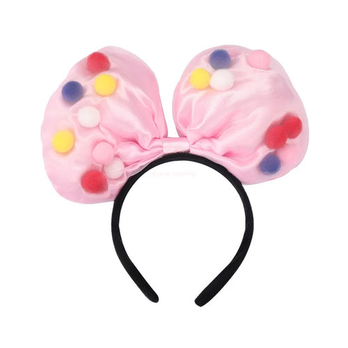 Disney Mickey Ears Ariel Princess Disneyland Beauty Fashion Bowknot