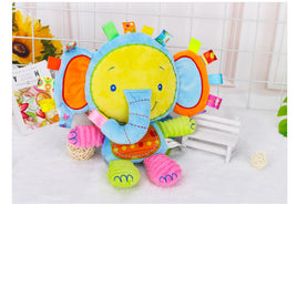 Baby Tags Stuffed Soft Toy Built-in Rattles Sensory Elephant Toy for Sleep Plush