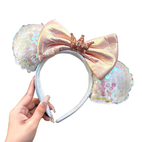 Mickey Mouse Ear Headband Wedding dress Bow Wave point Minnie Headband