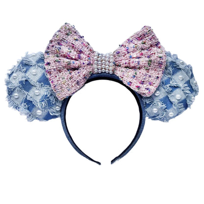 Mickey Mouse Ear Headband Wedding dress Bow Wave point Minnie Headband