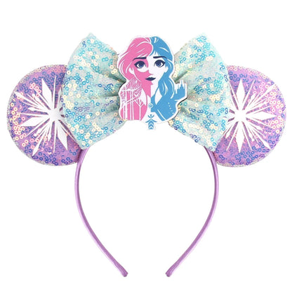 Frozen Hair Accessories Women Elsa Princess Anna Snowflake Mickey