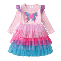 Cotton Pink Butterfly Dress