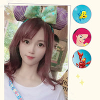 Disney Mickey Ears Ariel Princess Disneyland Beauty Fashion Bowknot