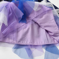 Purple Unicorn Long Sleeve Mesh Cotton Dress