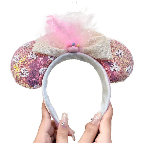 Mickey Mouse Ear Headband Wedding dress Bow Wave point Minnie Headband