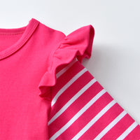 Squirrel Ruffled Cotton Long Sleeve Tops