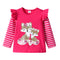 Squirrel Ruffled Cotton Long Sleeve Tops