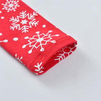 Christmas Snowflake Cotton Mesh Long Sleeve Dress