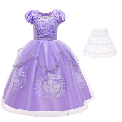 Kids Cartoon Sophia the First Anime Costume Girls Princess Dress