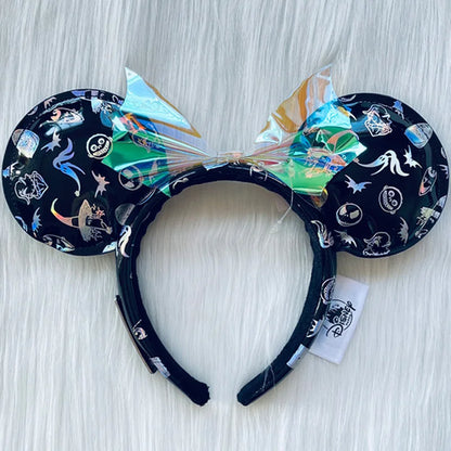 New Disney Silver 100th Anniversary Mickey Mouse Ear Headband Minnie