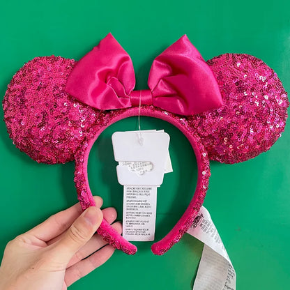 New Disney Silver 100th Anniversary Mickey Mouse Ear Headband Minnie