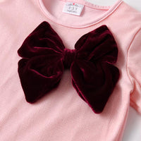 Adorable Holiday/Celebrating Cotton Dress With Elegant Bow
