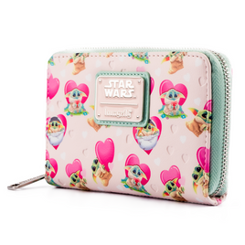 Loungefly - Star Wars Mandalorian Grogu Valentines Zip Around Wallet