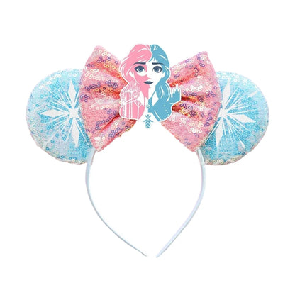 Frozen Hair Accessories Women Elsa Princess Anna Snowflake Mickey