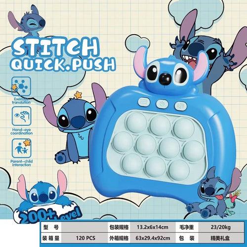 Disney Stitch Mickey Quick Push Game Console Upgraded Fingertip Press