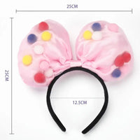 Disney Mickey Ears Ariel Princess Disneyland Beauty Fashion Bowknot