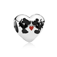 925 Silver Mickey Minnie Mouse Disney Charms Bead Pendant Fit