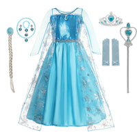 Elsa Dress for Girls Elsa Costume Snow Queen Anna Dress Cosplay