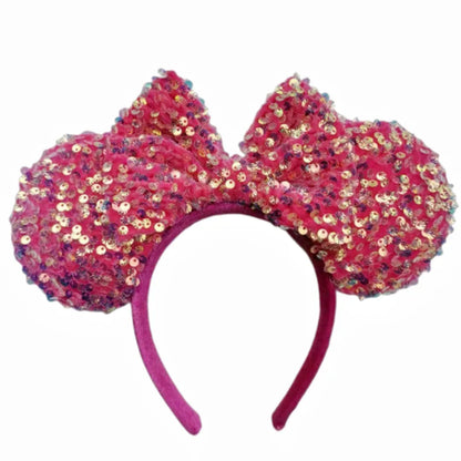 Mickey Mouse Ear Headband Wedding dress Bow Wave point Minnie Headband