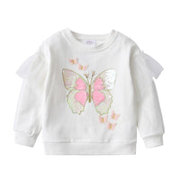 Sequined Butterfly Cotton Sweatshirt