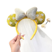 Mickey Mouse Ear Headband Wedding dress Bow Wave point Minnie Headband