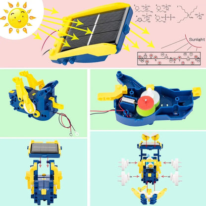 Kids Solar Robot Toys 11 in 1 STEM Educational Learning DIY Assembly