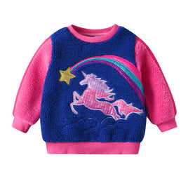 Unicorn Fleece Sweatshirt for Girls Who Want to Level Up Their Cozy Game on Fall Nights/Winter