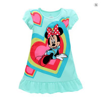Adorable Colorful Heart Minnie Mouse Dress Short Sleeve