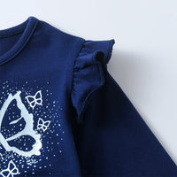 Shinny Cotton Mouse Blowing Butterfly Dress