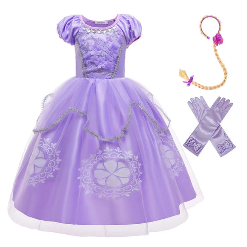 Kids Cartoon Sophia the First Anime Costume Girls Princess Dress